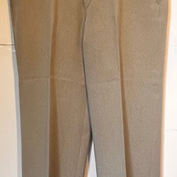 Vintage Sears Perma-Prest Pants W32 L30 Beige Flexslik Waistband 70s Mens Trouse - Picture 2 of 3